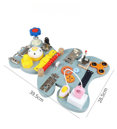 Placă activități Busy Board – jucărie senzorială din lemn cu multiple activități [2]