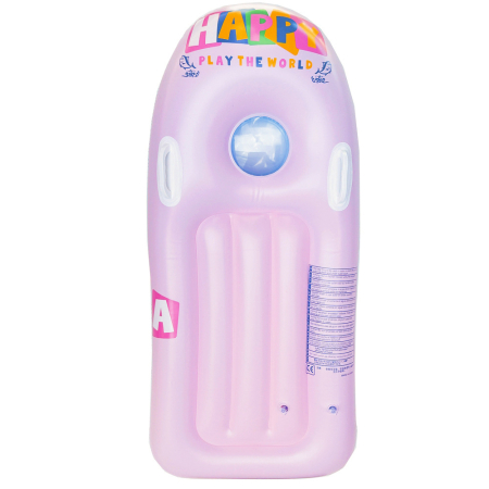 Colaci & Saltele Gonflabile - Placă gonflabilă tip surf pentru copii cu mânere - Roz