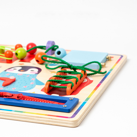 Placă senzorială Montessori– Busy Board din lemn | ZukiToys.ro [3]