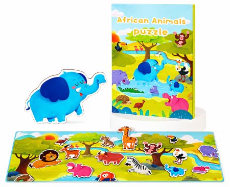 Planșă educativă magnetică cu animale sălbatice – 25 piese [2]