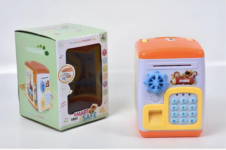 Jucarii Interactive & Sensoriale - Puşculiţă electrică interactivă educativă cu cod de acces și efecte sonore – multicoloră 36+