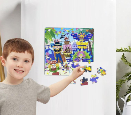 Puzzle educativ cu scenă de carnaval și personaje vesele, 147 piese [3]