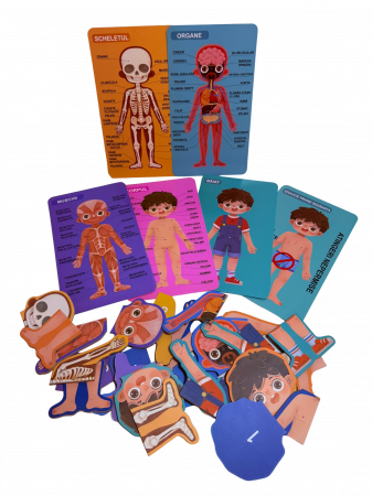 Puzzle educativ din lemn - Anatomia corpului uman pentru copii - Baiat [1]