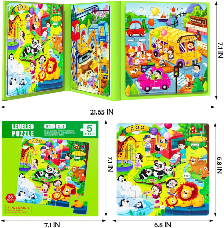 Puzzle educativ grădina zoologică cu animale, 97 piese [5]