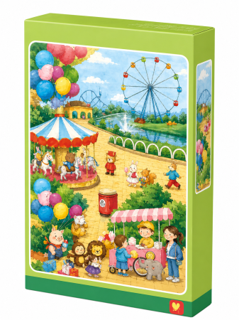 Toate Jucariile pentru Copii - Puzzle educativ parc de distracții – 88 piese colorate