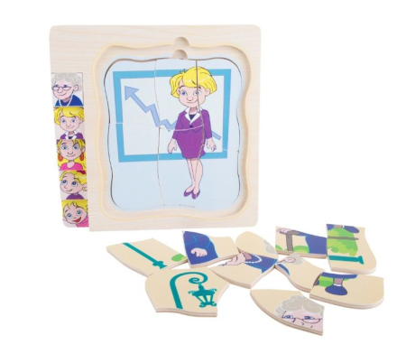 Puzzle in 5 straturi - Etapele vietii de la fetita la bunica [5]