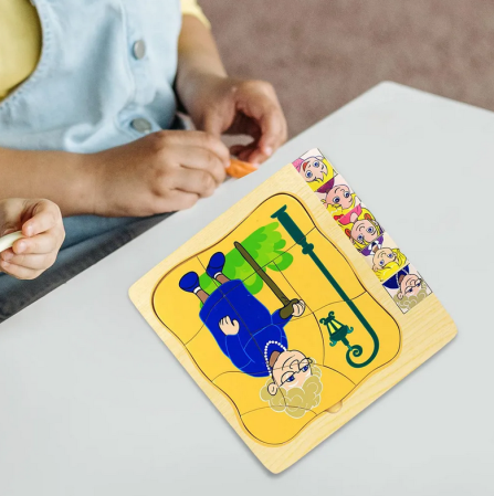 Puzzle in 5 straturi - Etapele vietii de la fetita la bunica [1]