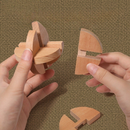 Puzzle IQ din lemn – set 9 jocuri tip Rubik/Kongming [3]