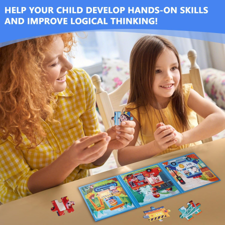 Puzzle magnetic educativ 3 în 1 cu profesii, 48 piese [3]