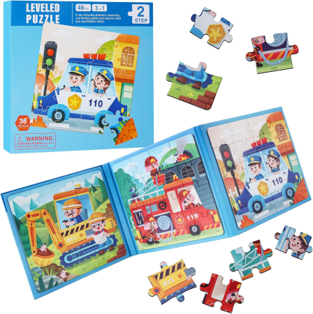 Puzzle magnetic educativ 3 în 1 cu profesii, 48 piese [1]