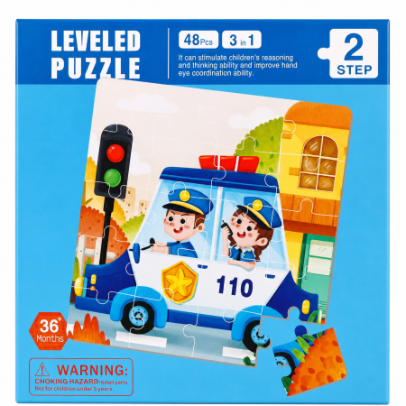 Cadouri dupa Buget - Puzzle magnetic educativ 3 în 1 cu profesii, 48 piese