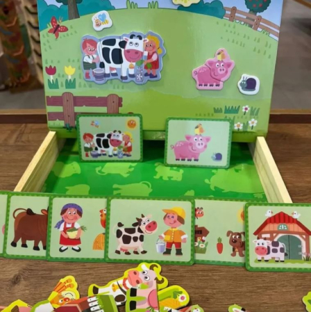 Puzzle magnetic tip carte – Animale de la fermă [2]