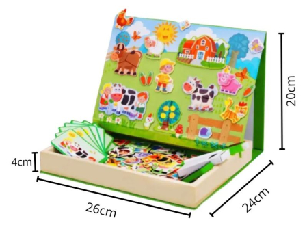 Puzzle magnetic tip carte – Animale de la fermă [3]