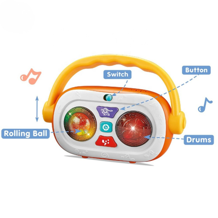 Radio interactiv pentru copii – jucărie cu sunete plăcute 12+ [2]