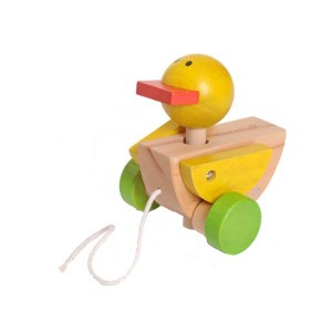 Jucarii sub 50 lei - Rata de tras din lemn – Jucarie Montessori bebelusi | ZukiToys