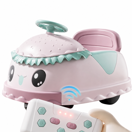 Ride-on electric rotativ 360° cu telecomandă și lumini - Mov [4]