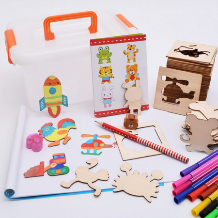 Jucarii educative - Sabloane din lemn si carioci– creativitate si invatare prin joaca