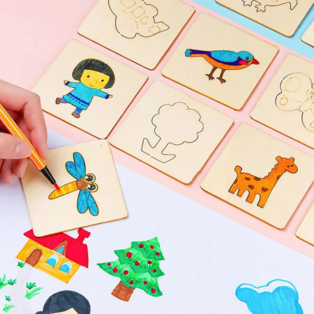 Sabloane din lemn si carioci– creativitate si invatare prin joaca [3]
