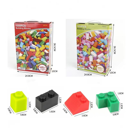 Set 1000 de piese de construit pentru copii – blocuri creative educative 36+ [1]