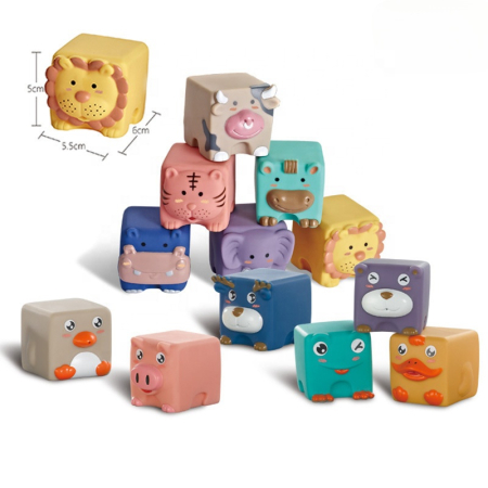 Set 12 cuburi moi – pentru dentiție sau băiță cu animăluțe [1]