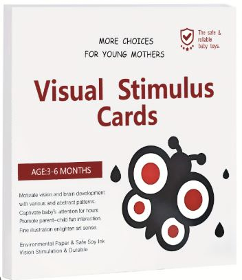 Toate Jucariile pentru Copii - Set 2 cărți pentru stimularea vederii bebelușilor 0–6 luni, alb-negru și roșu-negru