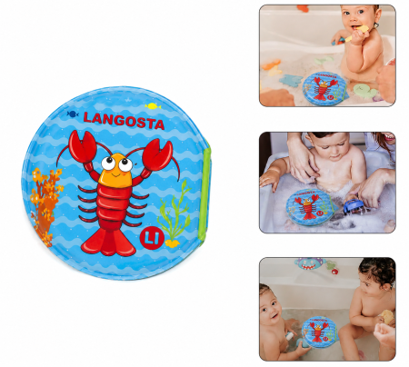 Set 2 cărticele de baie Hippo & Sea Life pentru bebeluși [3]