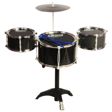 Toate Jucariile pentru Copii - Set 3 tobe Jazz Drum pentru copii cu scaun, cinel și bețe