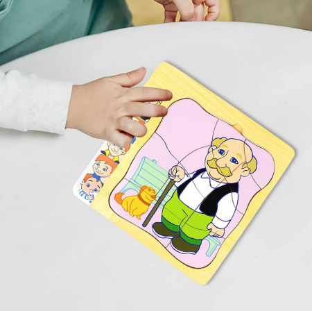 Set 5 puzzle din lemn – învățarea etapelor vieții [2]