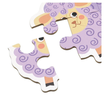 Puzzle educativ din lemn - 6 puzzle animale domestice [3]