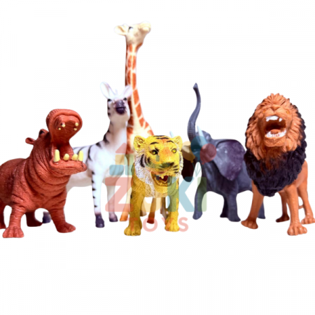 Jucarii educative - Set animale mari din jungla – 6 piese (16 - 22 cm)