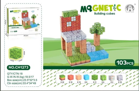 Set Blocuri Magnetice Minecraft – între 48 și 114 piese, Joc STEM [1]