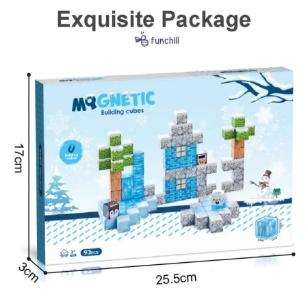 Set Blocuri Magnetice Minecraft „Tema Iarna” – 66 / 93 / 113 piese (Joc STEM) [4]