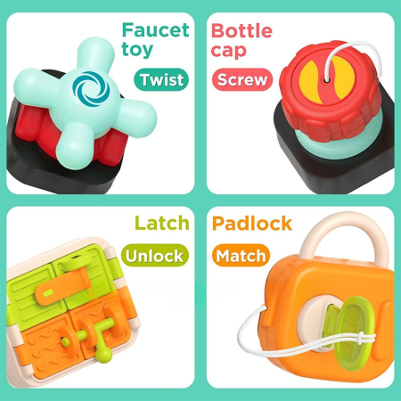 Set Busy Board modular pentru copii – 10 piese cu mașinuță și activități senzoriale 12+ [3]