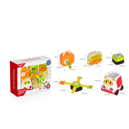 Set Busy Board modular pentru copii – 10 piese cu mașinuță și activități senzoriale 12+ [4]