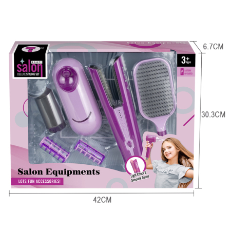 Jucarii educative - Set coafor copii – jucărie coafură cu accesorii 3+