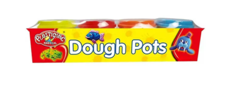 Jucarii Accesibile (sub 59 lei) - Set creativ de plastilină pentru copii – 4 recipiente colorate 36+