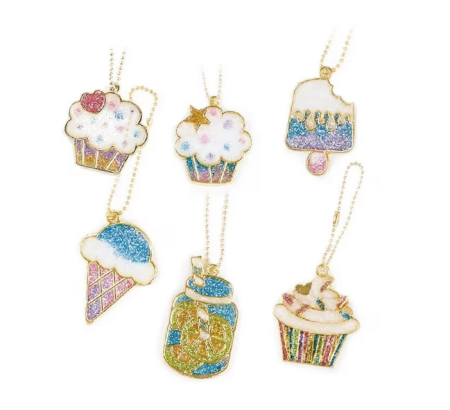 Set creativ DIY cu 6 pandantive metalice și rasină UV – tematică desert [2]