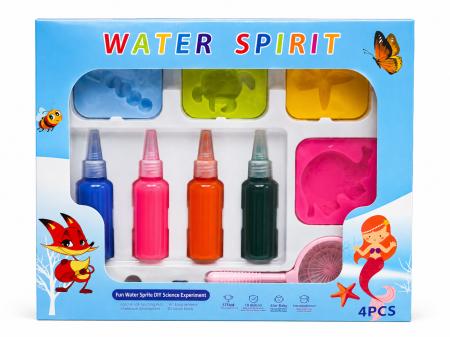 Recomandari Zuki - Set creativ Water Spirit cu 4 culori și matrițe tematice – Kit pentru figurine gelatinoase colorate