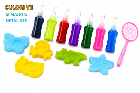 Set creativ Water Spirit cu 8 culori și matrițe marine – Kit pentru figurine gelatinoase colorate [2]