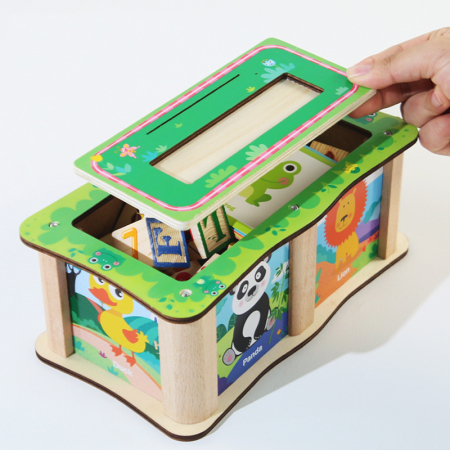 Set cuburi educaționale Montessori din lemn- joc de formare a cuvintelor [3]