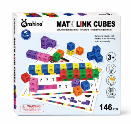 Jucarii Educative & Invatare - Set cuburi educative – 146 piese colorate pentru învățare și construcție