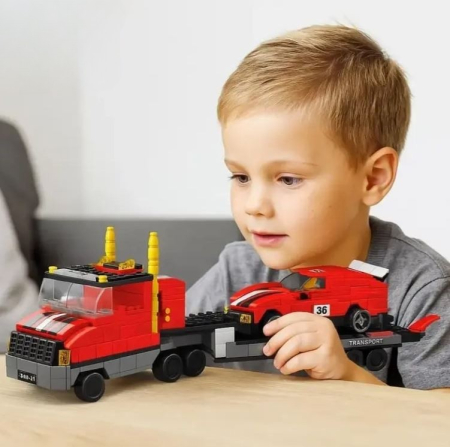 Set de construcție camion de tractare 6 în 1 cu 1000 piese [2]