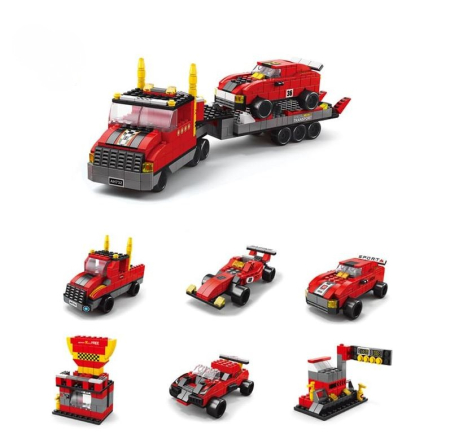 Set de construcție camion de tractare 6 în 1 cu 1000 piese [1]