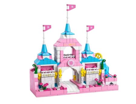 Toate Jucariile pentru Copii - Set de construcție castel roz pentru copii cu 1000 piese