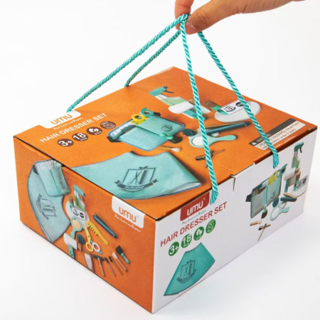 Set de frizerie din lemn pentru copii – joc de tuns și înfrumusețare 36+ [3]