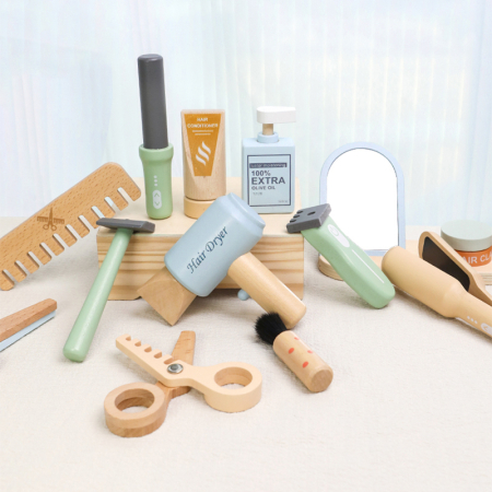Set de Joacă Salon de Coafură din Lemn cu 15 Accesorii - 3 ani + [4]