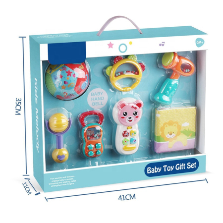Set jucării senzoriale pentru bebeluși - 7 piese cu elemente interactive [3]