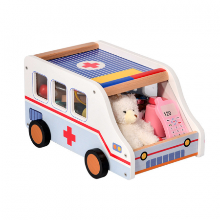 Set doctor si dentist din lemn cu ambulanta educativa copii 3 ani+ [1]