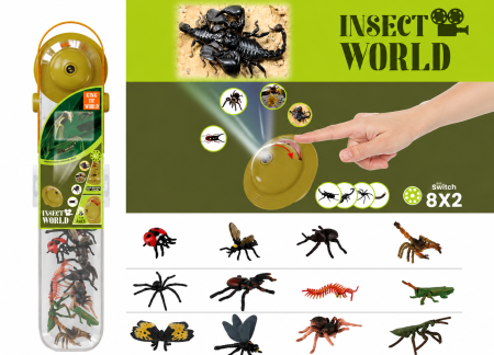 Jucarii Interactive & Sensoriale - Set educativ insecte cu proiector și figurine