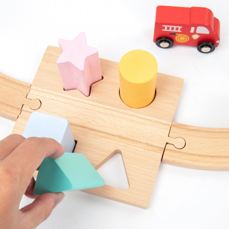 Set educativ tren magnetic lemn – construit, sortează, învață 3 ani+ [2]